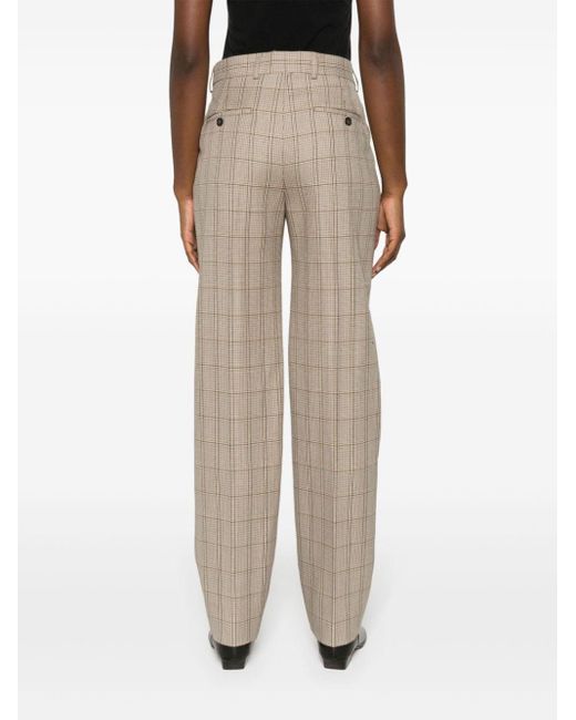 Totême  Natural Windowpane-check Tailored Trousers