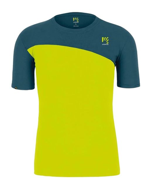 Camiseta Averau con diseño colour block y manga corta Karpos de hombre de color Yellow