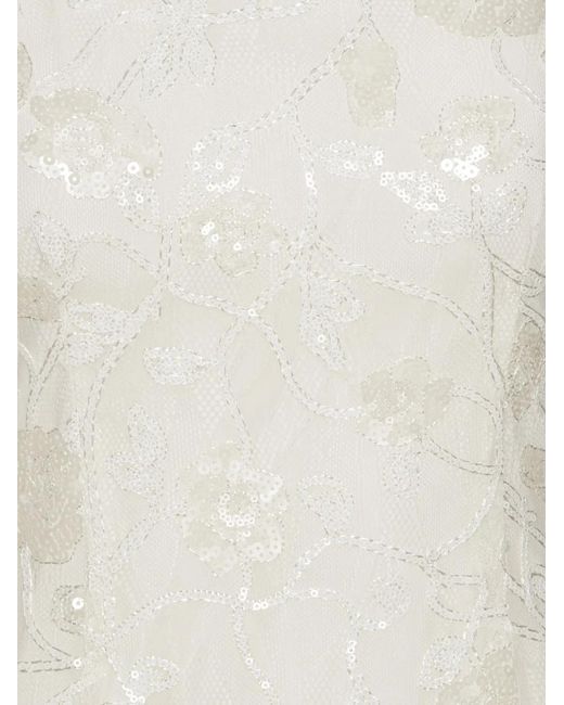 ROTATE BIRGER CHRISTENSEN White Lace Sequin Maxi Dress