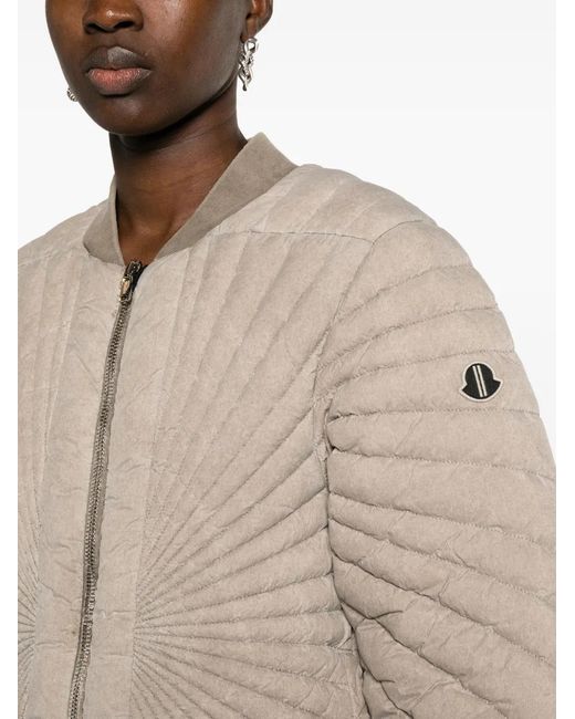 Moncler Brown Neutral Radiance Flight Padded Bomber Jacket
