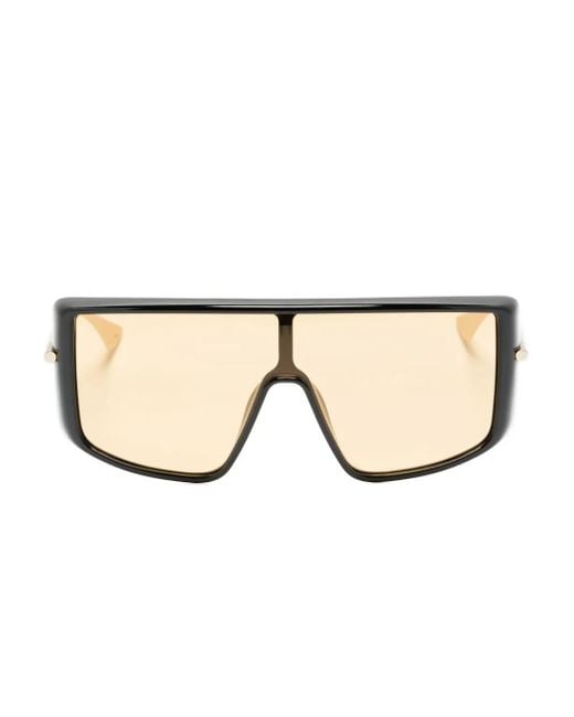 Alexander McQueen ジオメトリックフレーム サングラス Natural