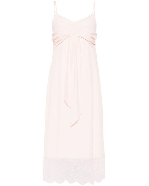 Simone Rocha Pink Lace-trim Slip Dress