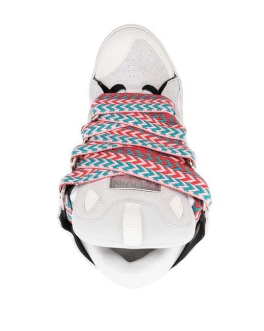 Baskets Curb à empiècements Lanvin en coloris White