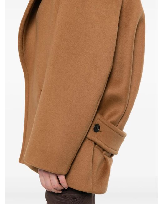 Saint Laurent Wollen Jas in het Brown