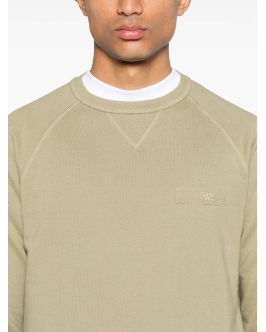 Fay Natural Logo-patch Cotton Sweatshirt for men
