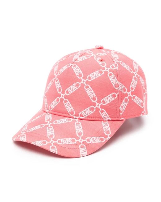 Michael Kors Pink Logo-Jacquard Twill Cap