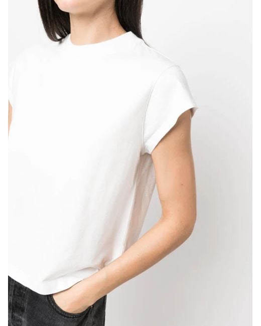 Agolde White Crew Neck Short-Sleeve T-Shirt
