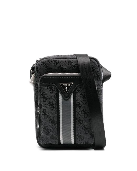 Guess Black Logo-Plaque Messenger Bag