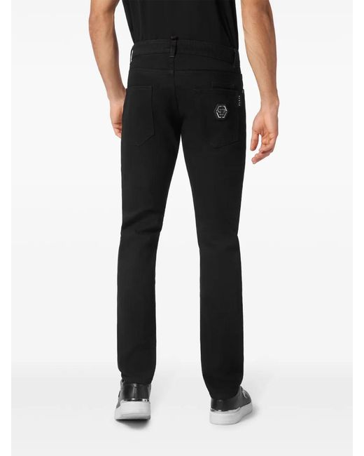 Philipp Plein Black Straight Supreme Jeans for men