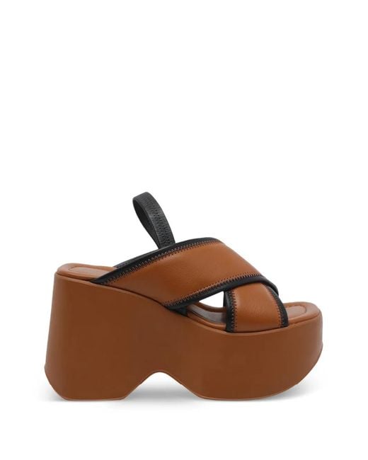 Vic Matié Brown Open-Toe Sandals