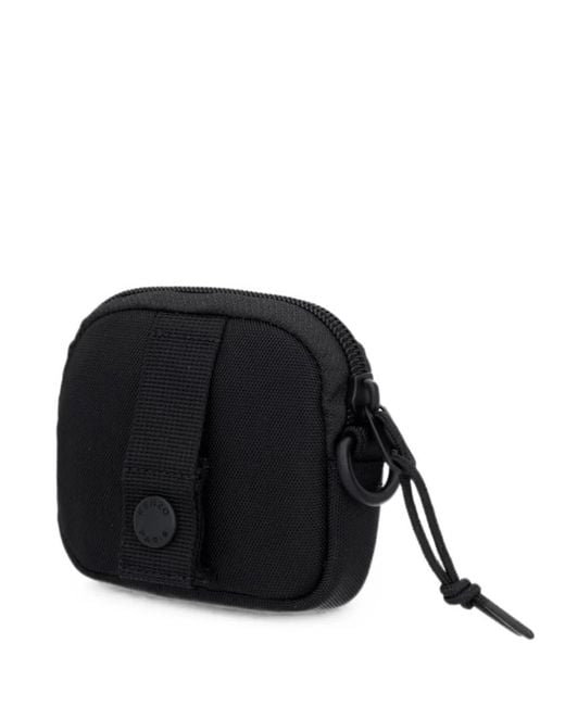 KENZO Black Explorer Logo-Patch Zip-Around Wallet for men