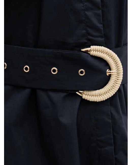 GAUDI Blue Belted Sleeveless Maxi Dress