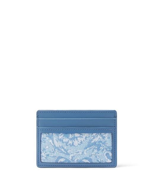 メンズ Versace バロッコ カードケース Blue