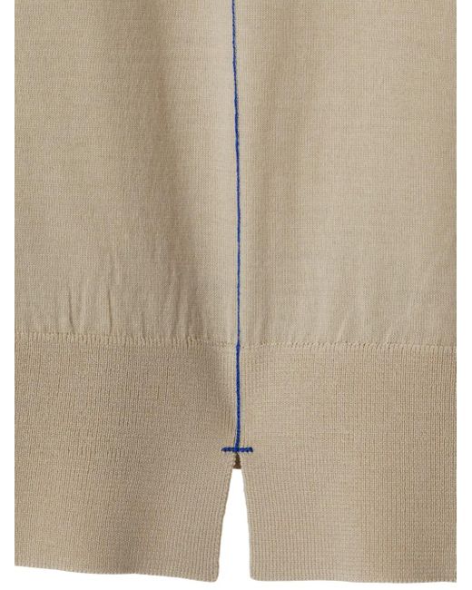 Burberry Natural Fine-Knit Wool Top