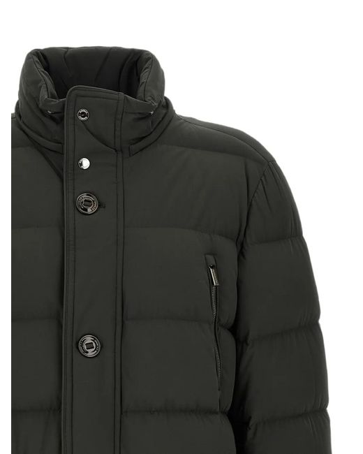 Moorer Black Gorner-Kn Quilted Down Coat for men