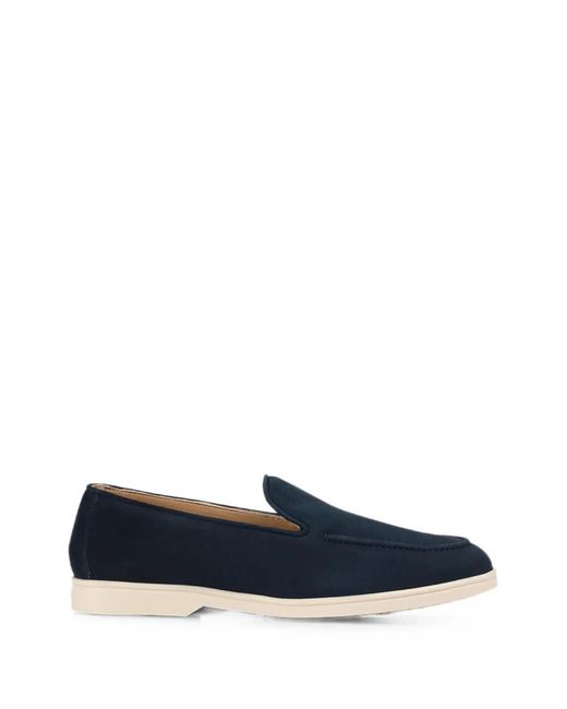 Doucal's Blue Suede Loafers