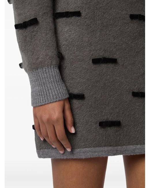 Nina Ricci リボン ミニスカート Gray