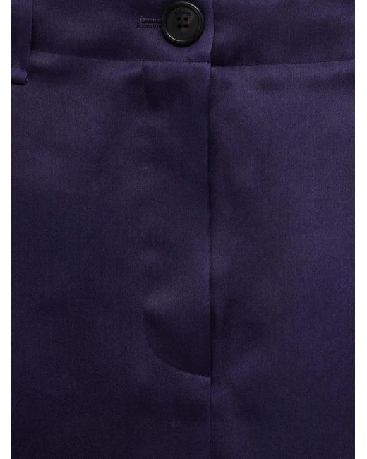 Khaite Lucian フロントスリット スカート Blue