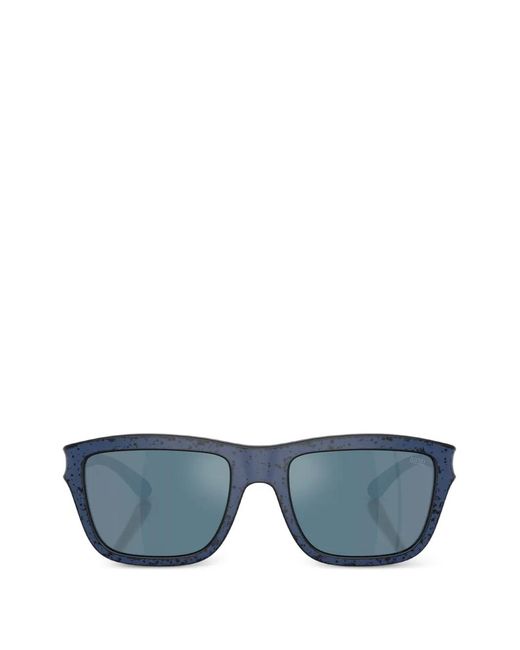 DIESEL Blue Square-Frame Cutout Sunglasses