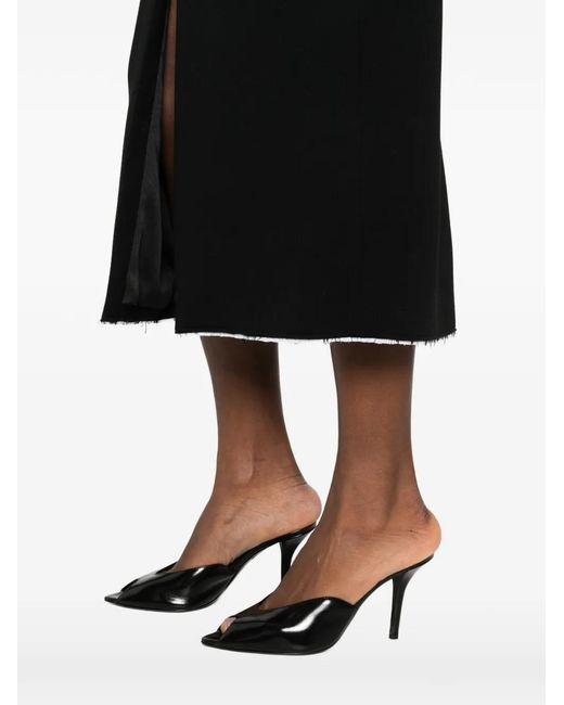 Givenchy Black Sweetheart-Neck Midi Dress