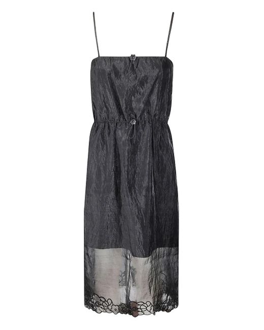 CECILIE BAHNSEN Gray Barr Flower Midi Dress
