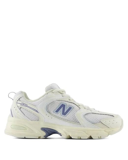 New Balance White U530 Sneakers