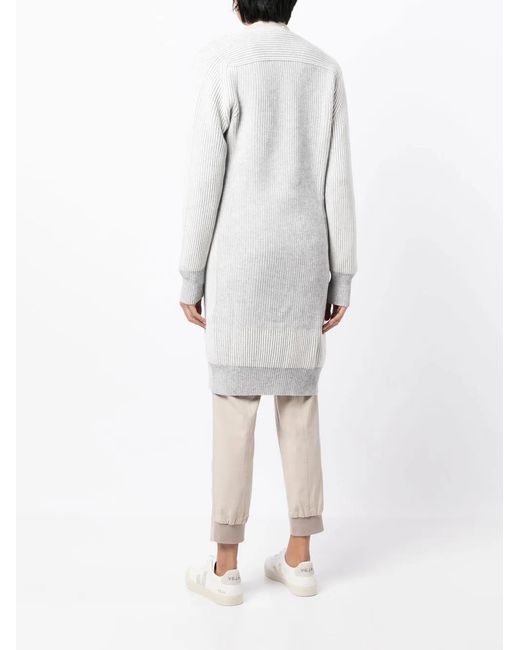 Lorena Antoniazzi White V-Neck Button Cardi-Coat