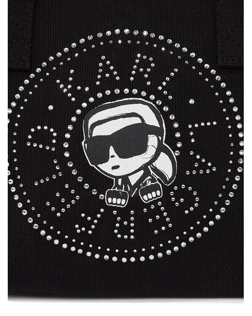 Karl Lagerfeld Black Small Ikon Tote Bag