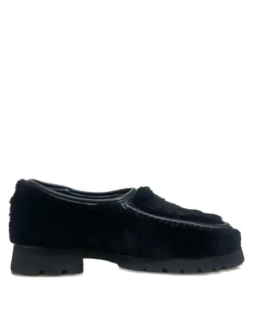 Mocasines con pelo Hereu de color Black