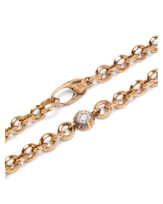 Lizzie Mandler ホワイトダイヤモンド ブレスレット 18kイエローゴールド Metallic