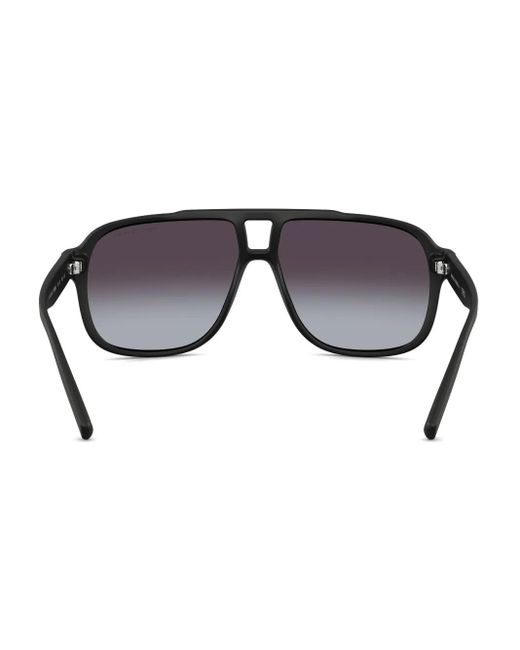 ARMANI EXCHANGE Black Pilot-Frame Sunglasses