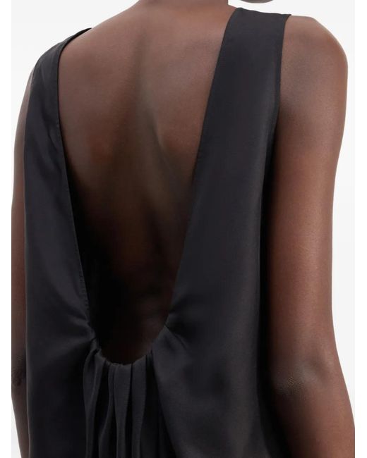 Loulou de Saison Black Sleeveless Backless Top