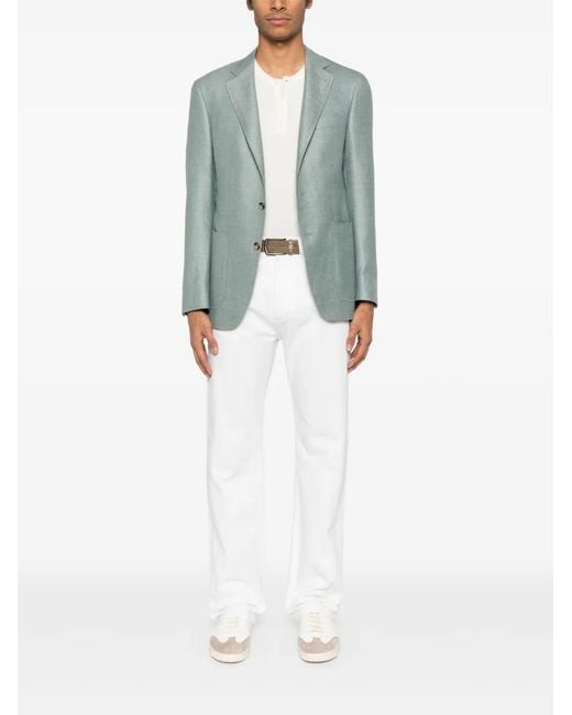 Canali Blue Interwoven Blazer for men