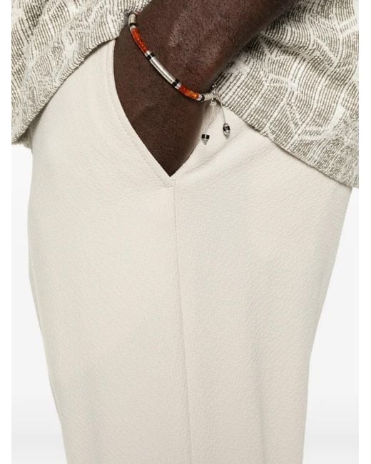Karl Lagerfeld White Drawstring Trousers for men
