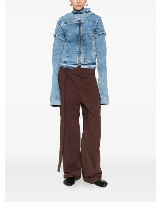 OTTOLINGER Blue Frayed Denim Jacket