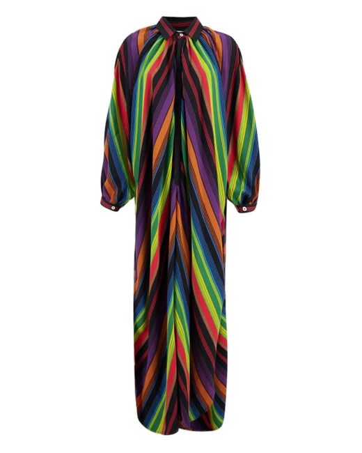 Marrakshi Life Gestreepte Maxi-Jurk in het Multicolor