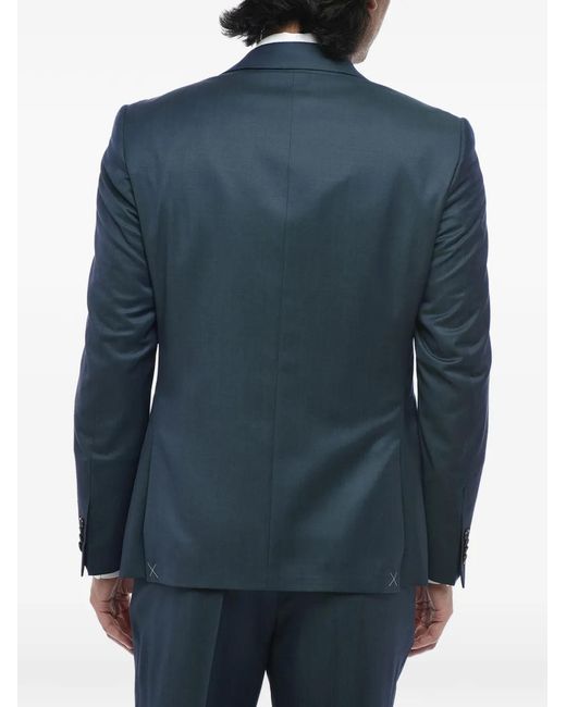 Corneliani Blue Three-Piece Wool Suit for men