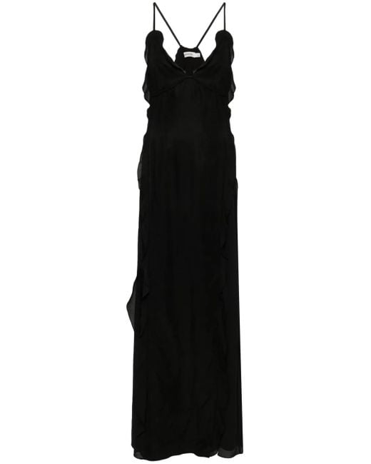 Jonathan Simkhai Black Emily Ruffled Maxi Dress