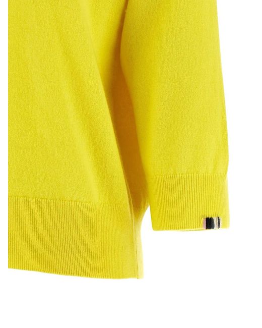 Extreme Cashmere Yellow Dropped-Shoulder Sweater