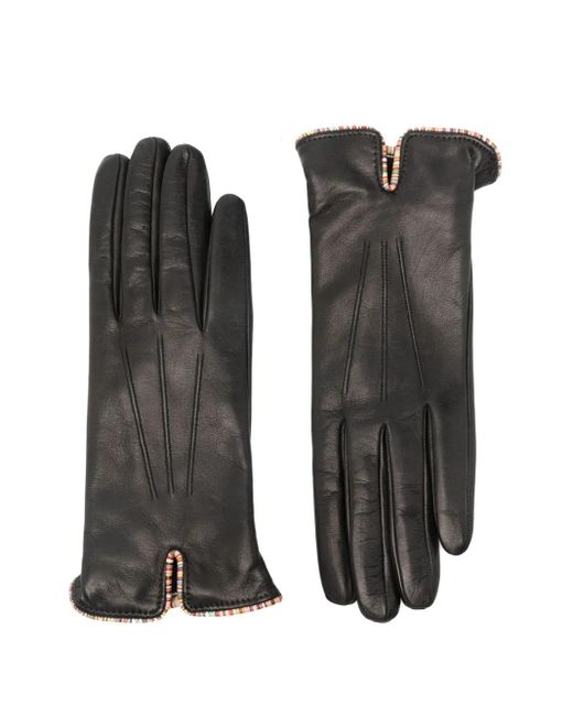 Paul Smith Handschuhe mit gestreiften Details in Black für Herren
