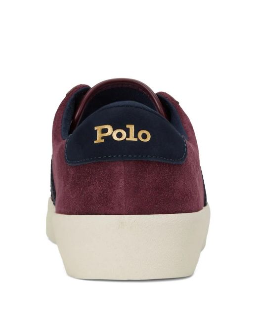 Polo Ralph Lauren Brown Sayer Leather Sneakers for men