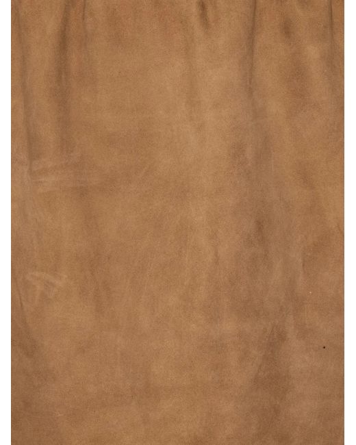 ROTATE BIRGER CHRISTENSEN Brown Suede Mini Skirt