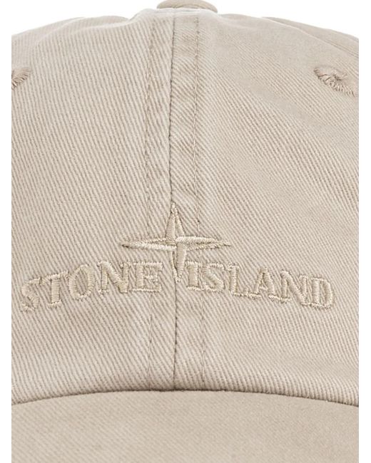 Stone Island Natural Baseball Cap for men