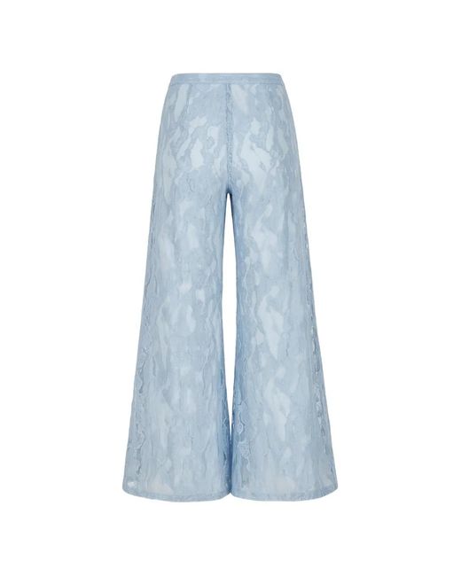 Baobab Blue Porto Sheer-Lace Trousers