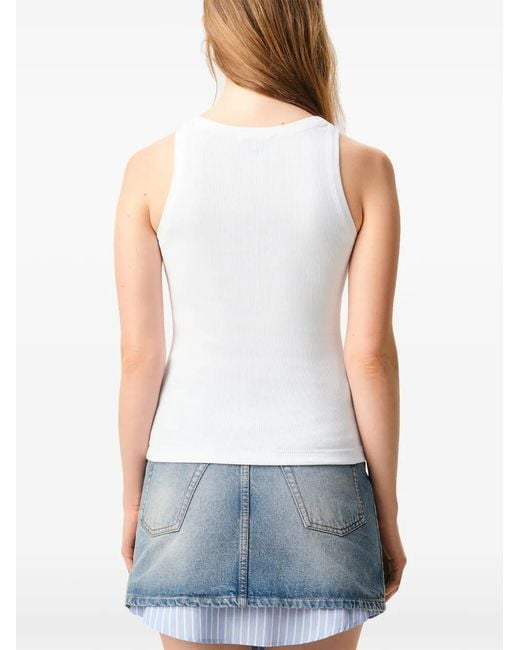 AMI Ami De Coeur Tanktop Met Logodetail in het White