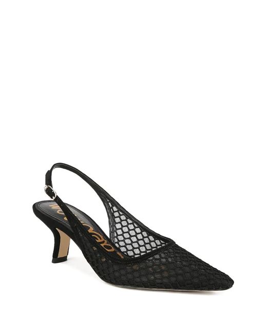 Sam Edelman Black 40Mm Hazel Mesh-Panelled Slingback Pumps