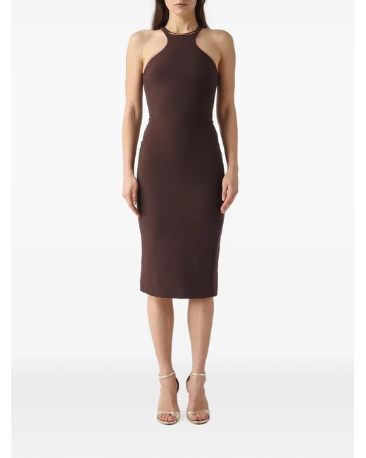 Elisabetta Franchi ホルターネック ドレス レッド | Lyst