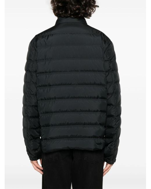 Moncler Black Zip-up Quilted Jacket for men