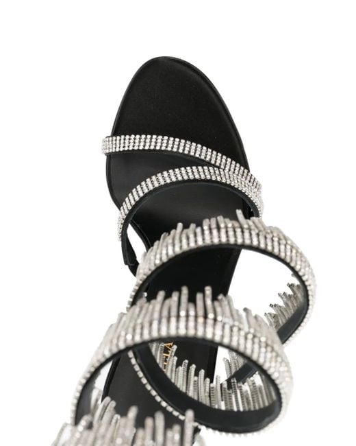 Le Silla Gray Jewels 105Mm Fringe-Detail Sandals