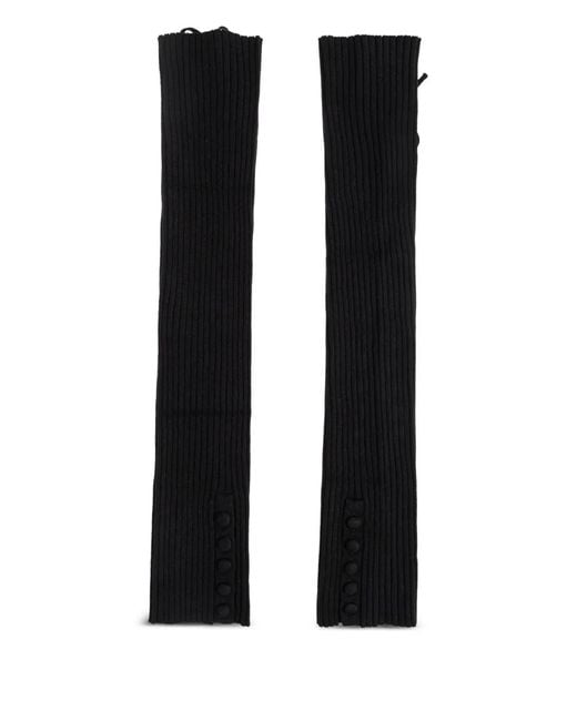 Lisa Yang Black Gerippte Handschuhe